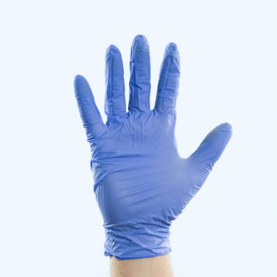 hand-with-latex-glove-showing-palm